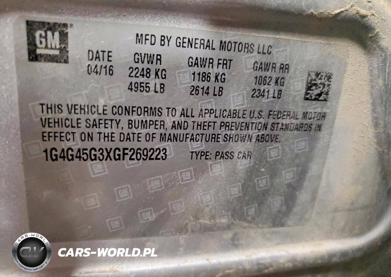 2016 Buick Lacrosse Sport Touring VIN:1G4G45G3XGF269223 - 12