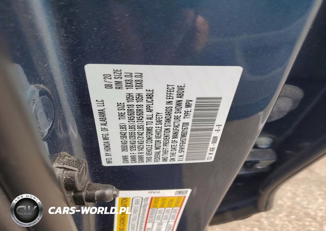 2021 Honda Pilot Exl VIN:5FNYF6H57MB016708 - 13