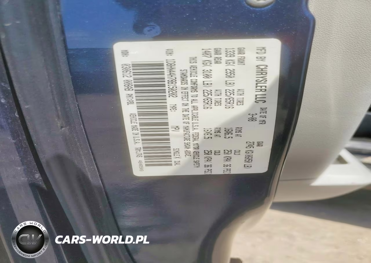 2008 Dodge Grand Caravan Se VIN:1D8HN44H78B150202 - 13