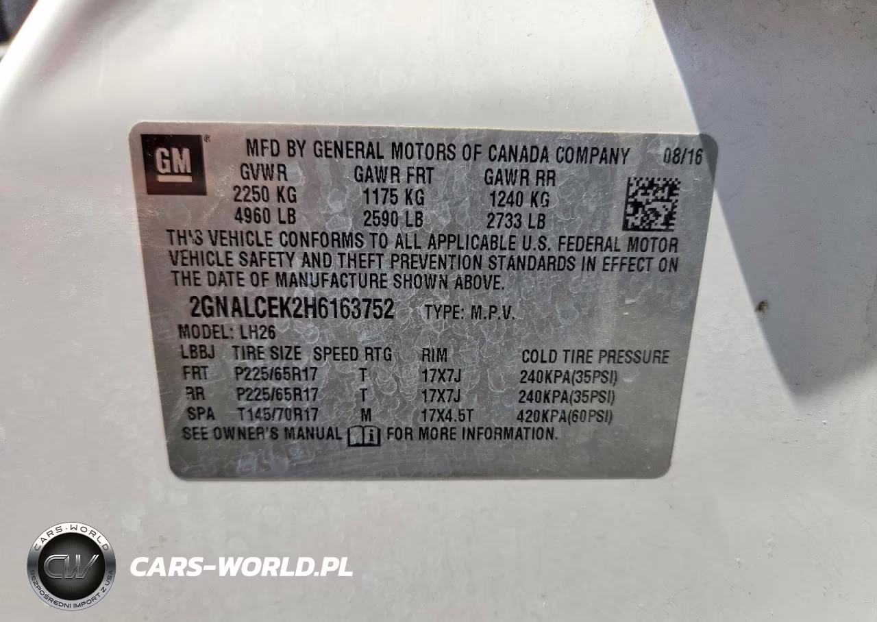 2017 Chevrolet Equinox Lt VIN:2GNALCEK2H6163752 - 14