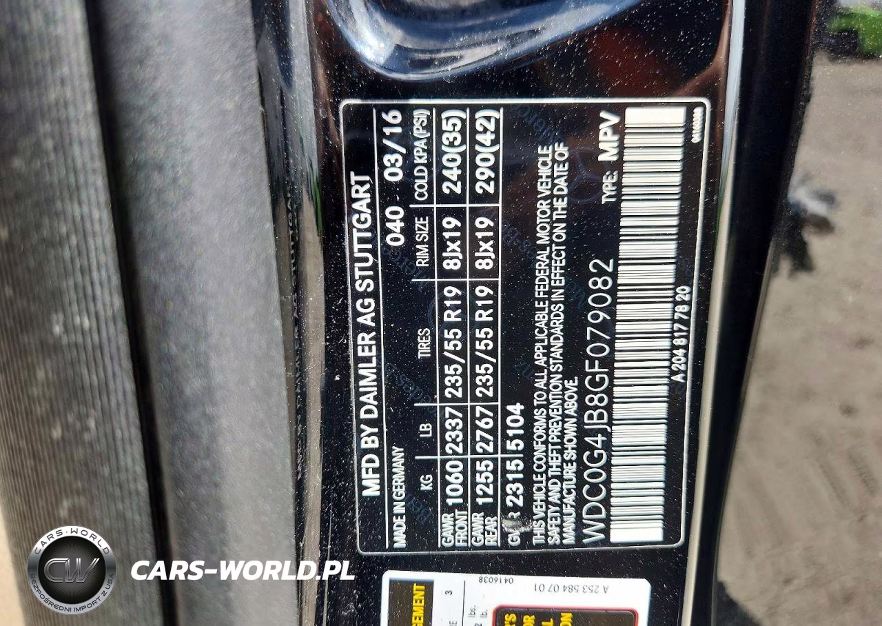 2016 Mercedes-Benz Glc 300 VIN:WDC0G4JB8GF079082 - 12