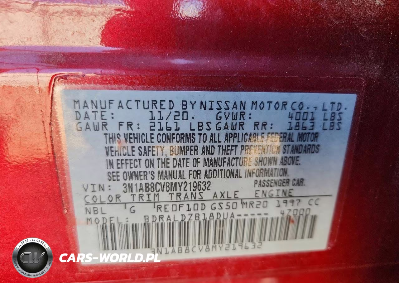 2021 Nissan Sentra Sv VIN:3N1AB8CV8MY219632 - 12