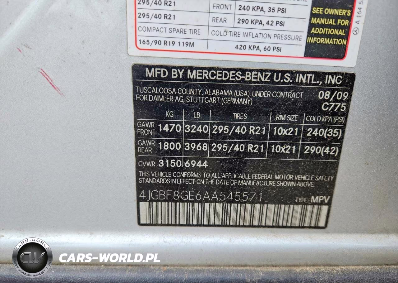 2010 Mercedes-Benz Gl 550 4Matic VIN:4JGBF8GE6AA545571 - 12