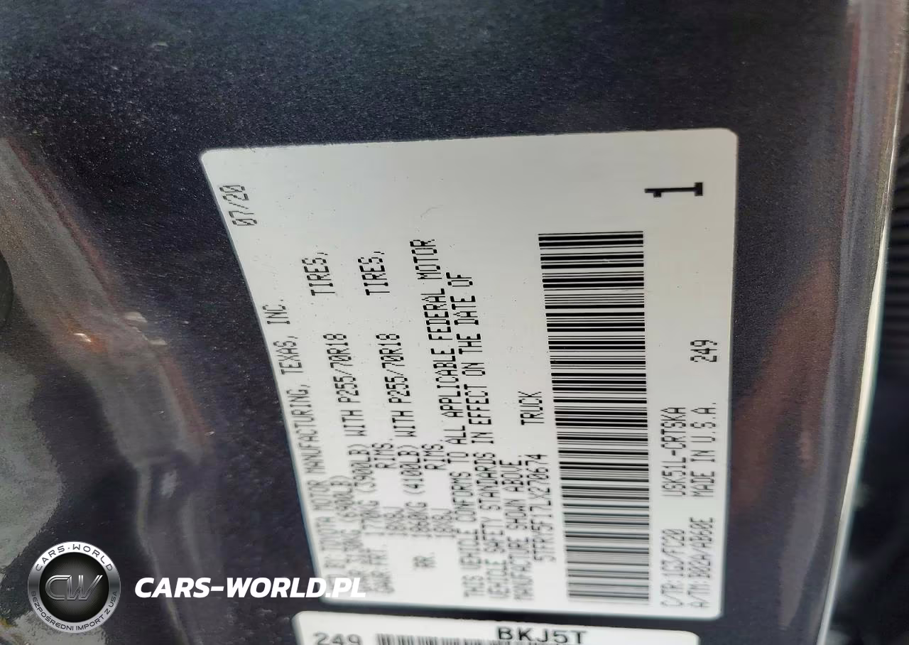 2020 Toyota Tundra Sr5 VIN:5TFRY5F17LX270674 - 13