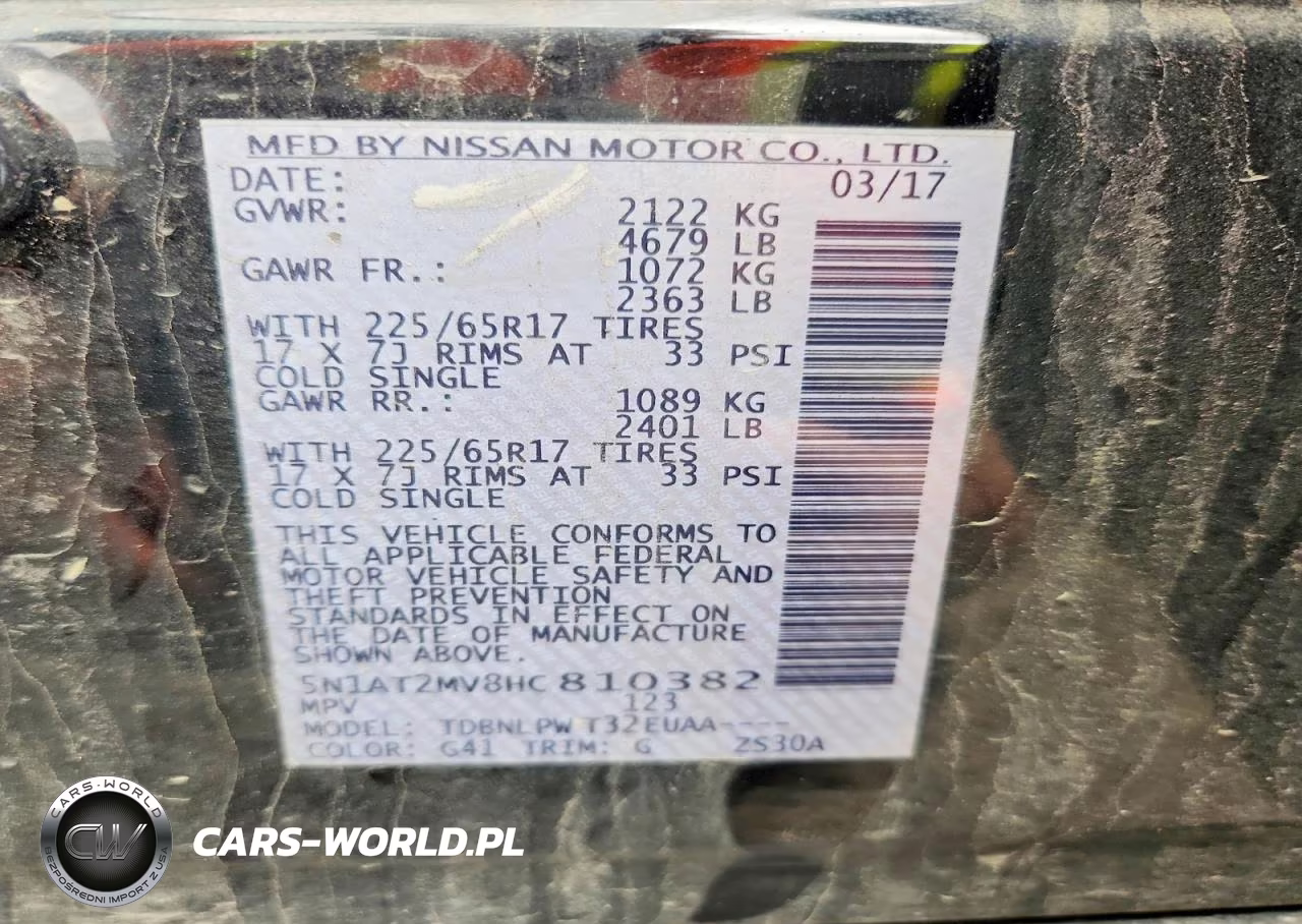 2017 Nissan Rogue S VIN:5N1AT2MV8HC810382 - 13