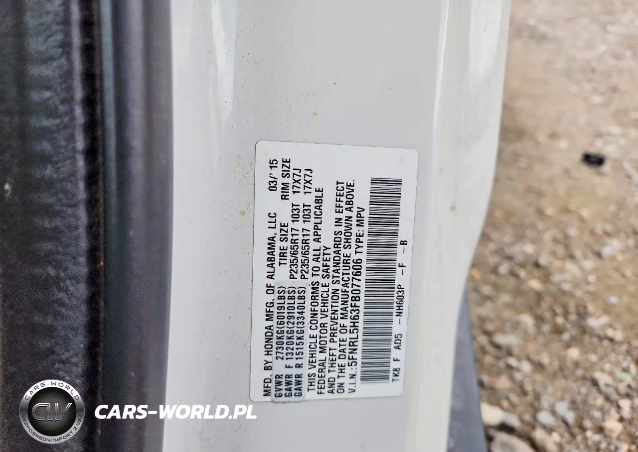 2015 Honda Odyssey VIN:5FNRL5H63FB077606 - 13