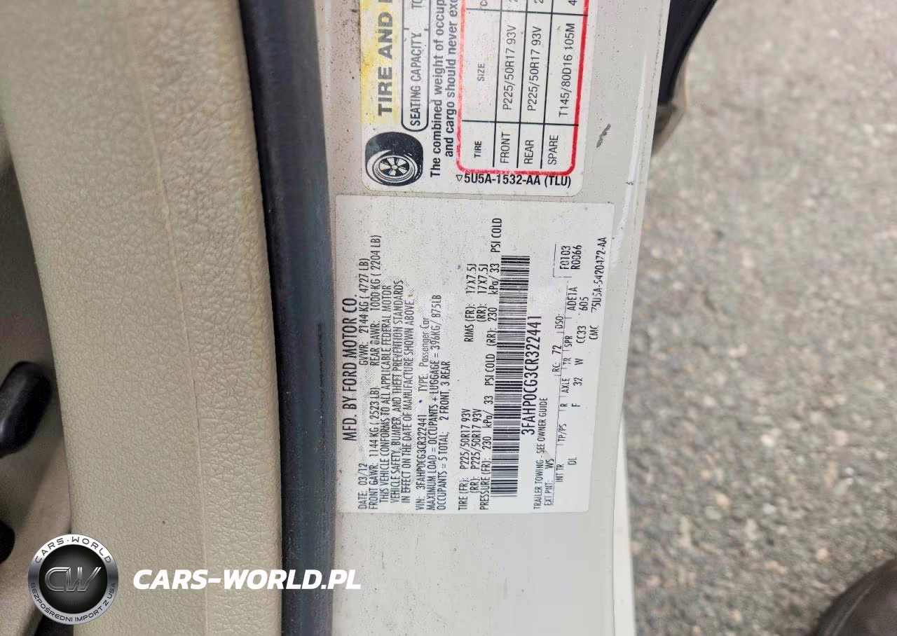 2012 Ford Fusion Sel VIN:3FAHP0CG3CR322441 - 12