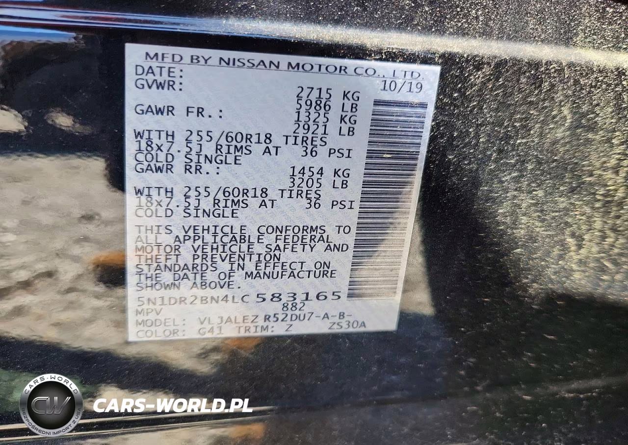 2020 Nissan Pathfinder Sv VIN:5N1DR2BN4LC583165 - 12