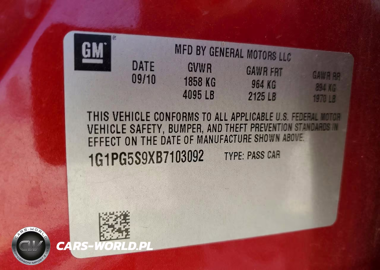 2011 Chevrolet Cruze Lt VIN:1G1PG5S9XB7103092 - 12