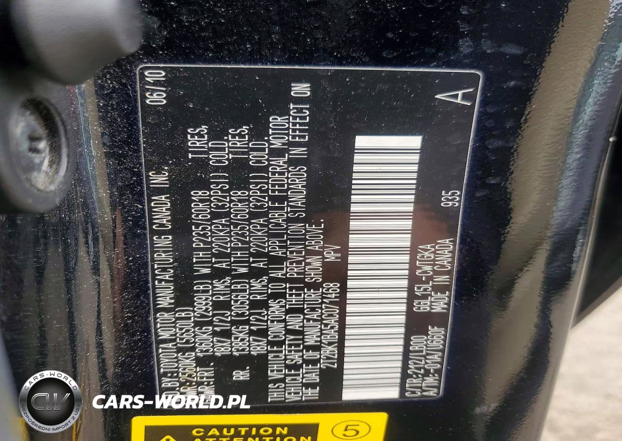 2010 Lexus Rx 350 VIN:2T2BK1BA5AC071468 - 13