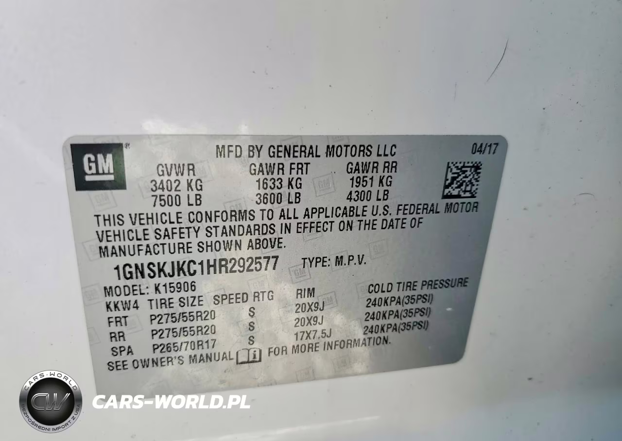 2017 Chevrolet Suburban K1500 Premier VIN:1GNSKJKC1HR292577 - 13