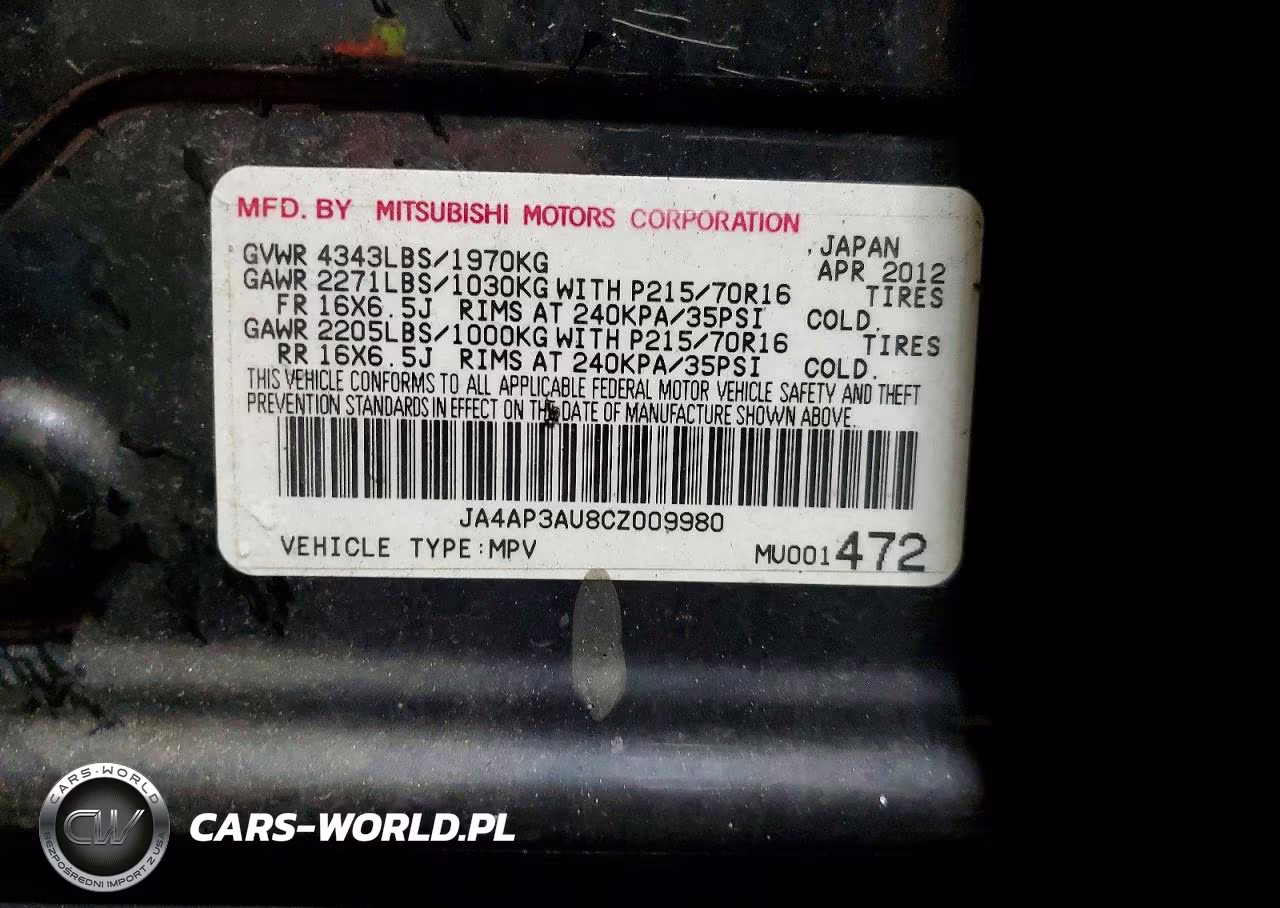 2012 Mitsubishi Outlander Sport Es VIN:JA4AP3AU8CZ009980 - 13