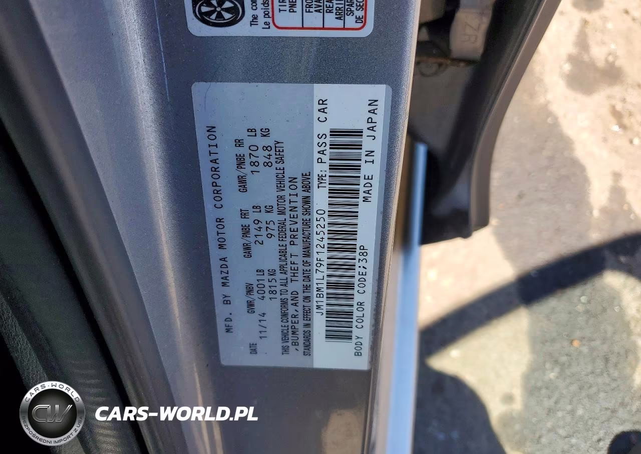 2015 Mazda 3 Touring VIN:JM1BM1L79F1245250 - 12