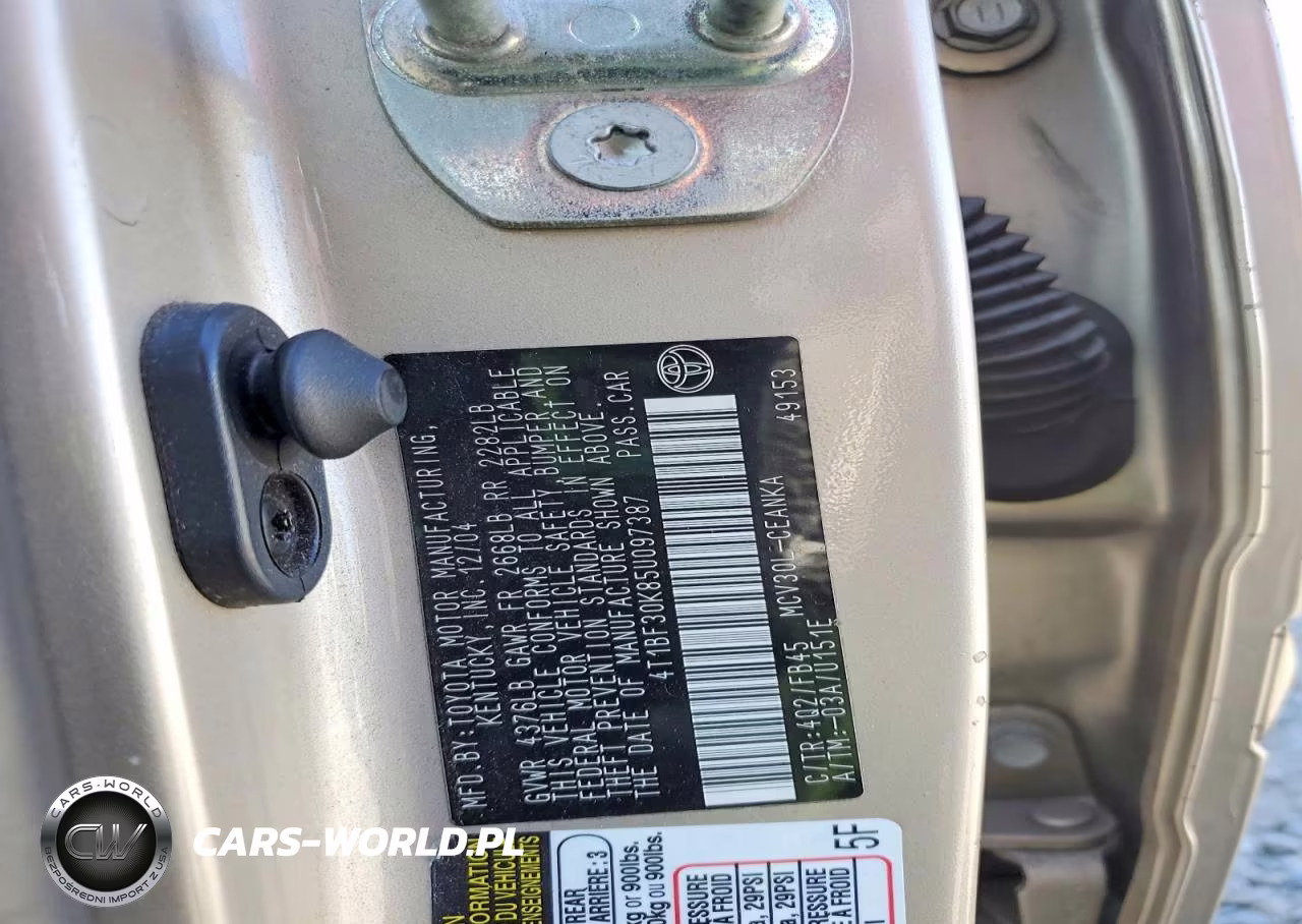 2005 Toyota Camry Le V6 VIN:4T1BF30K85U097387 - 12