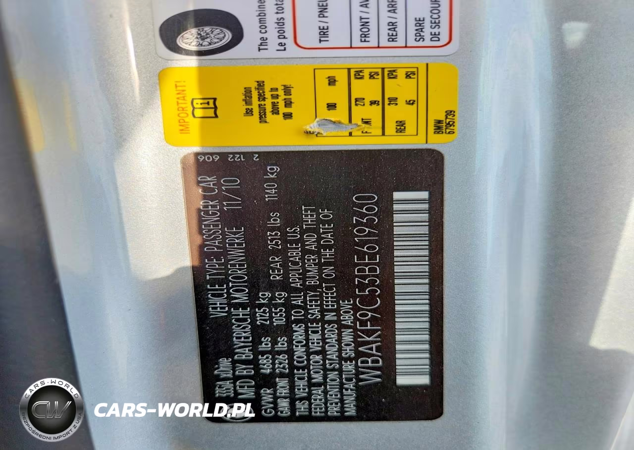 2011 BMW 335 Xi VIN:WBAKF9C53BE619360 - 12