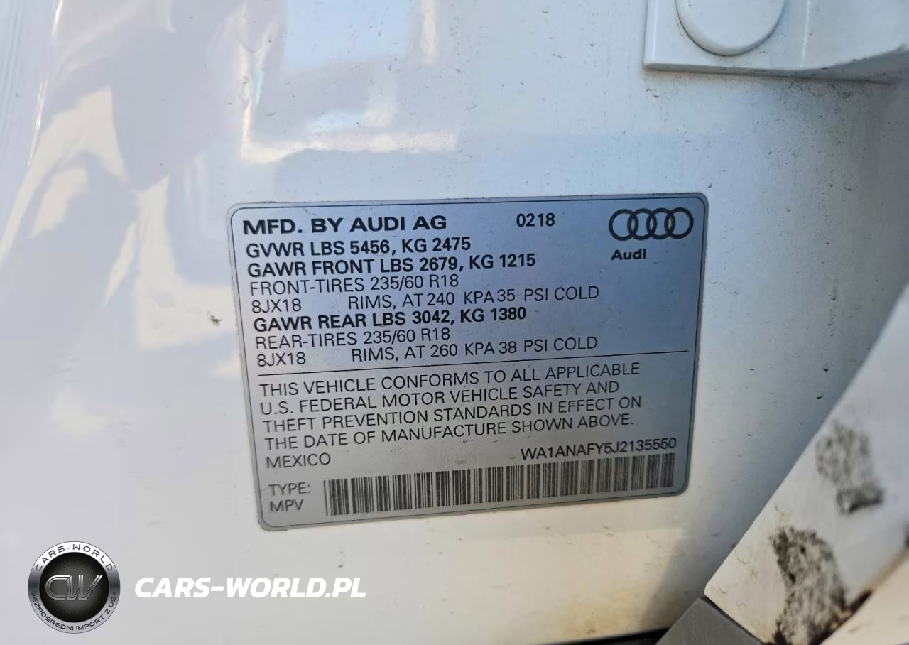 2018 Audi Q5 Premium VIN:WA1ANAFY5J2135550 - 13
