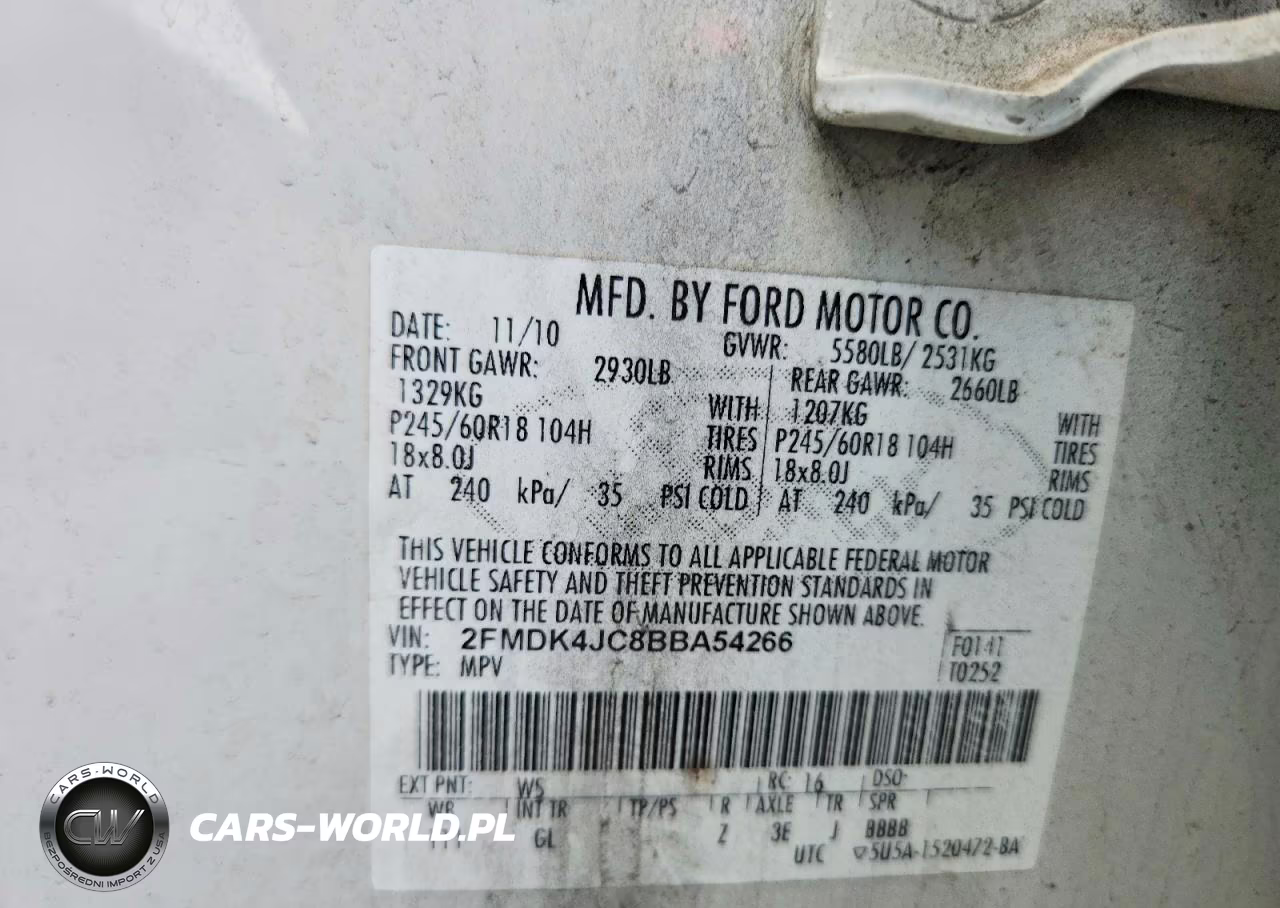 2011 Ford Edge Sel VIN:2FMDK4JC8BBA54266 - 14