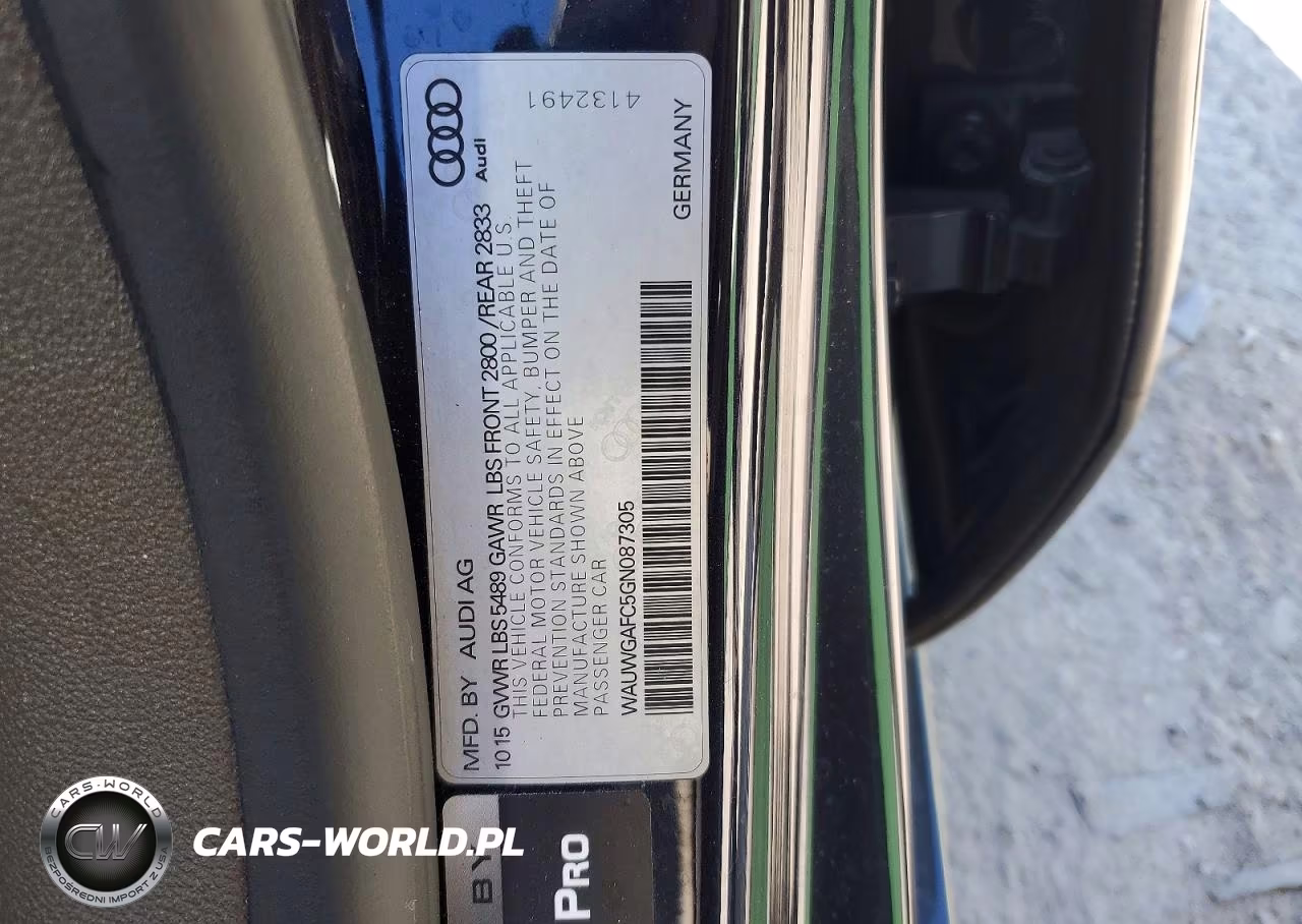 2016 Audi A7 Premium Plus VIN:WAUWGAFC5GN087305 - 12