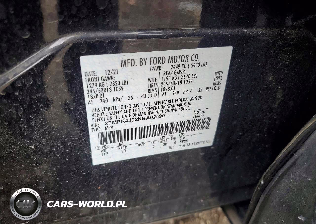 2022 Ford Edge Sel VIN:2FMPK4J92NBA02590 - 12