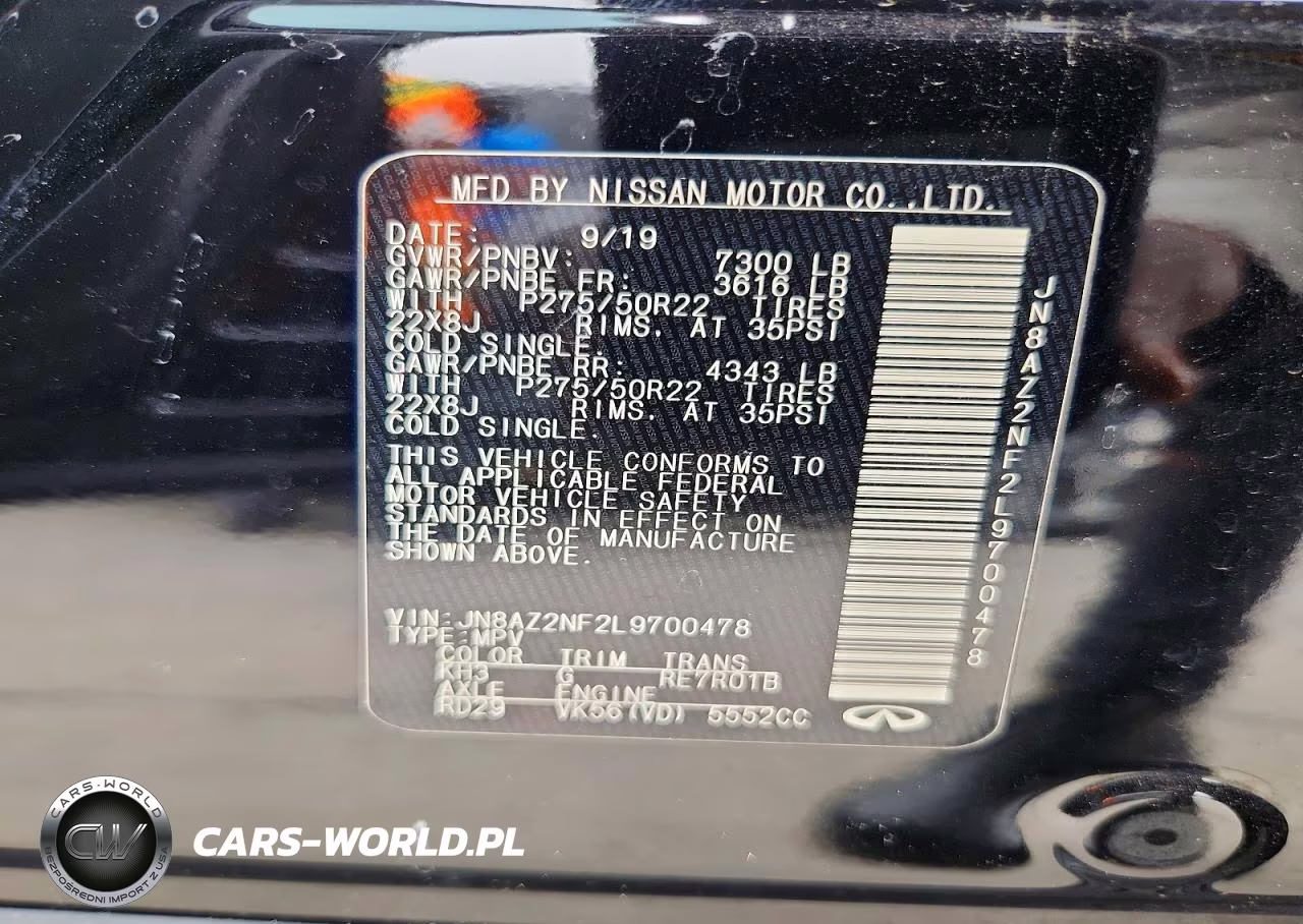 2020 Infiniti Qx80 Luxe VIN:JN8AZ2NF2L9700478 - 13