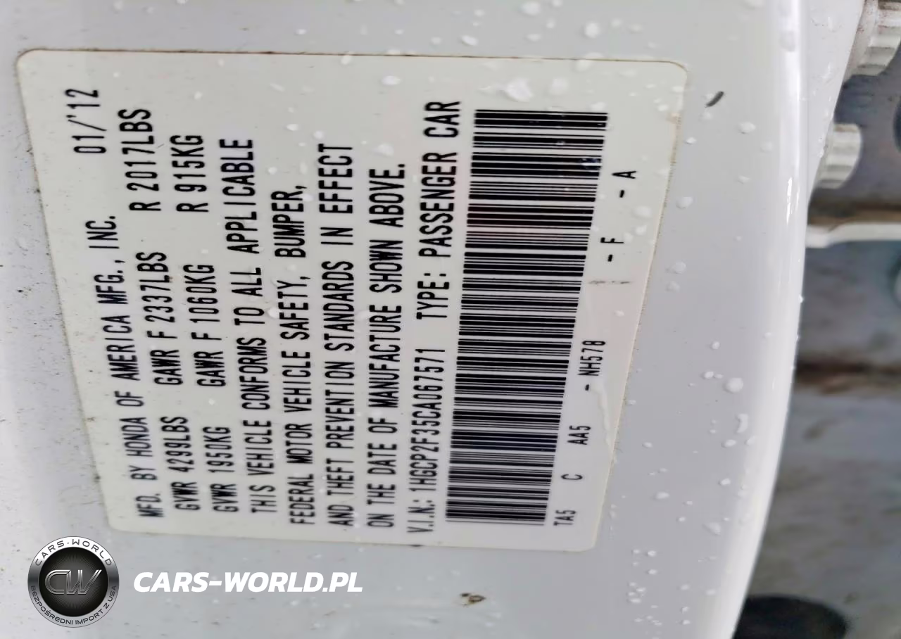 2012 Honda Accord Lx VIN:1HGCP2F35CA067571 - 12