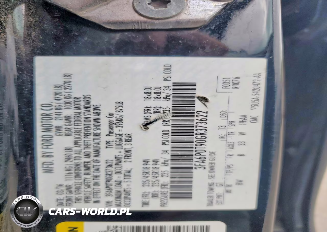 2016 Ford Fusion Se VIN:3FA6P0T90GR373622 - 12
