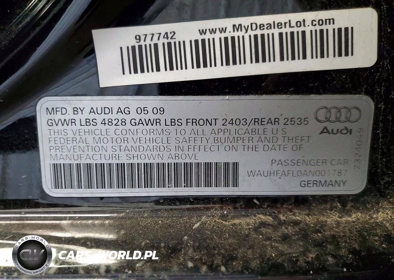 2010 Audi A4 Premium Plus VIN:WAUHFAFL0AN001787 - 13