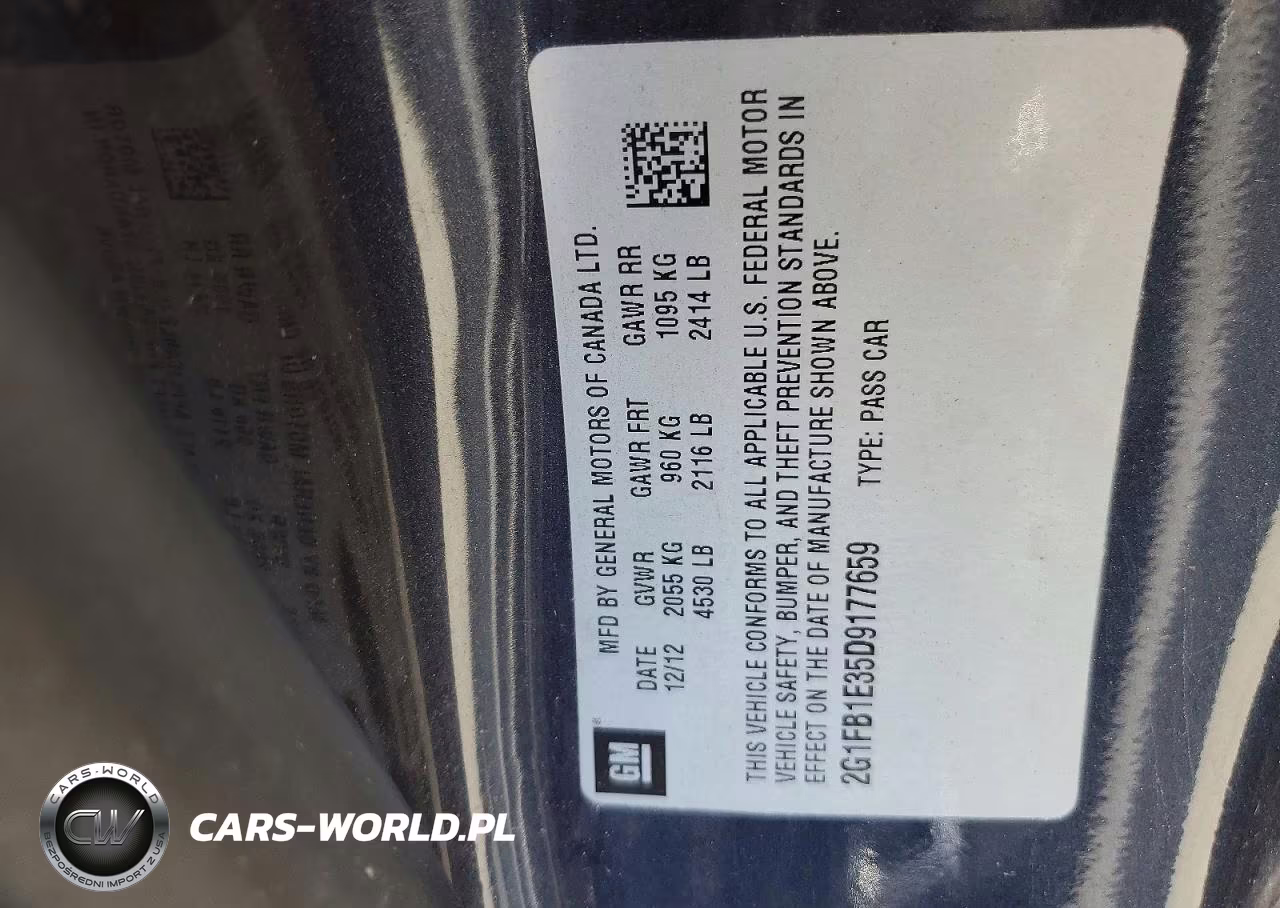 2013 Chevrolet Camaro Lt VIN:2G1FB1E35D9177659 - 12
