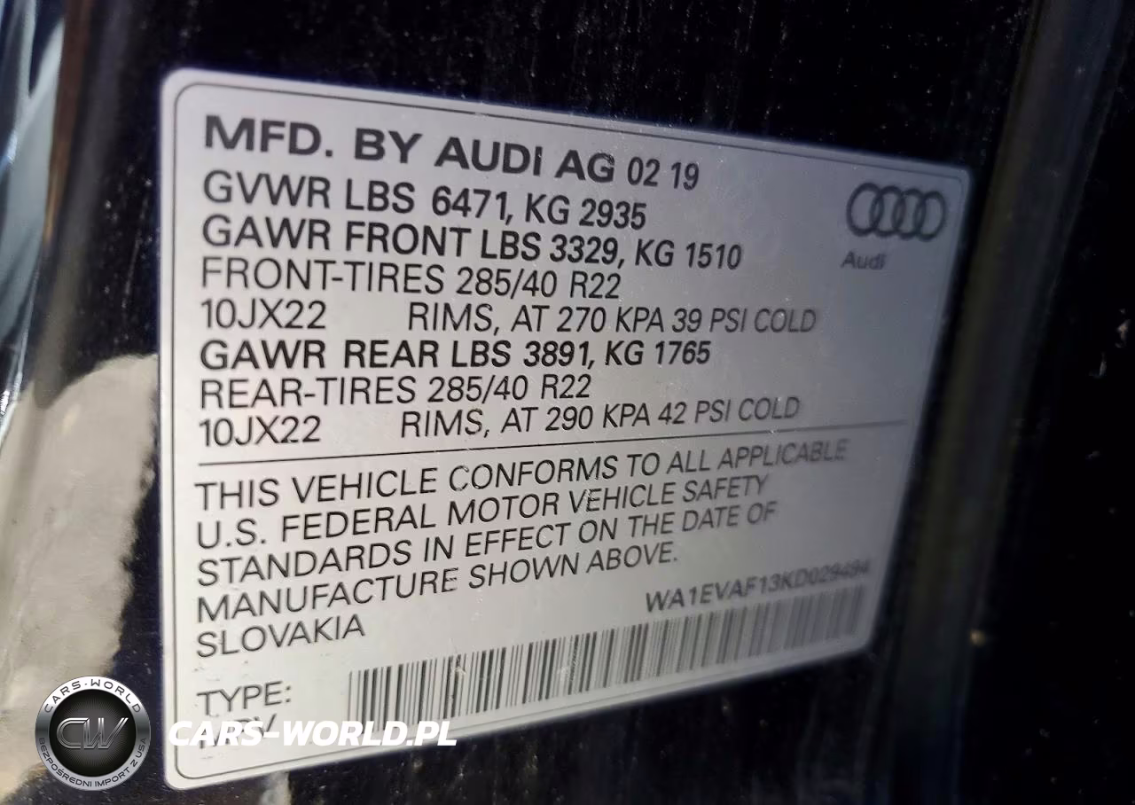 2019 Audi Q8 Premium Plus S-Line VIN:WA1EVAF13KD029494 - 13