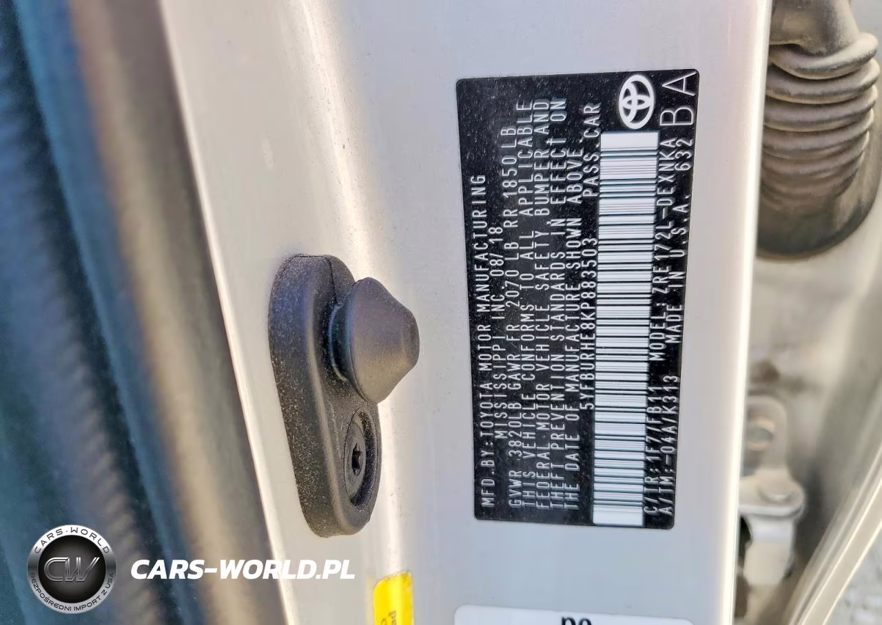 2019 Toyota Corolla Le VIN:5YFBURHE8KP883503 - 12