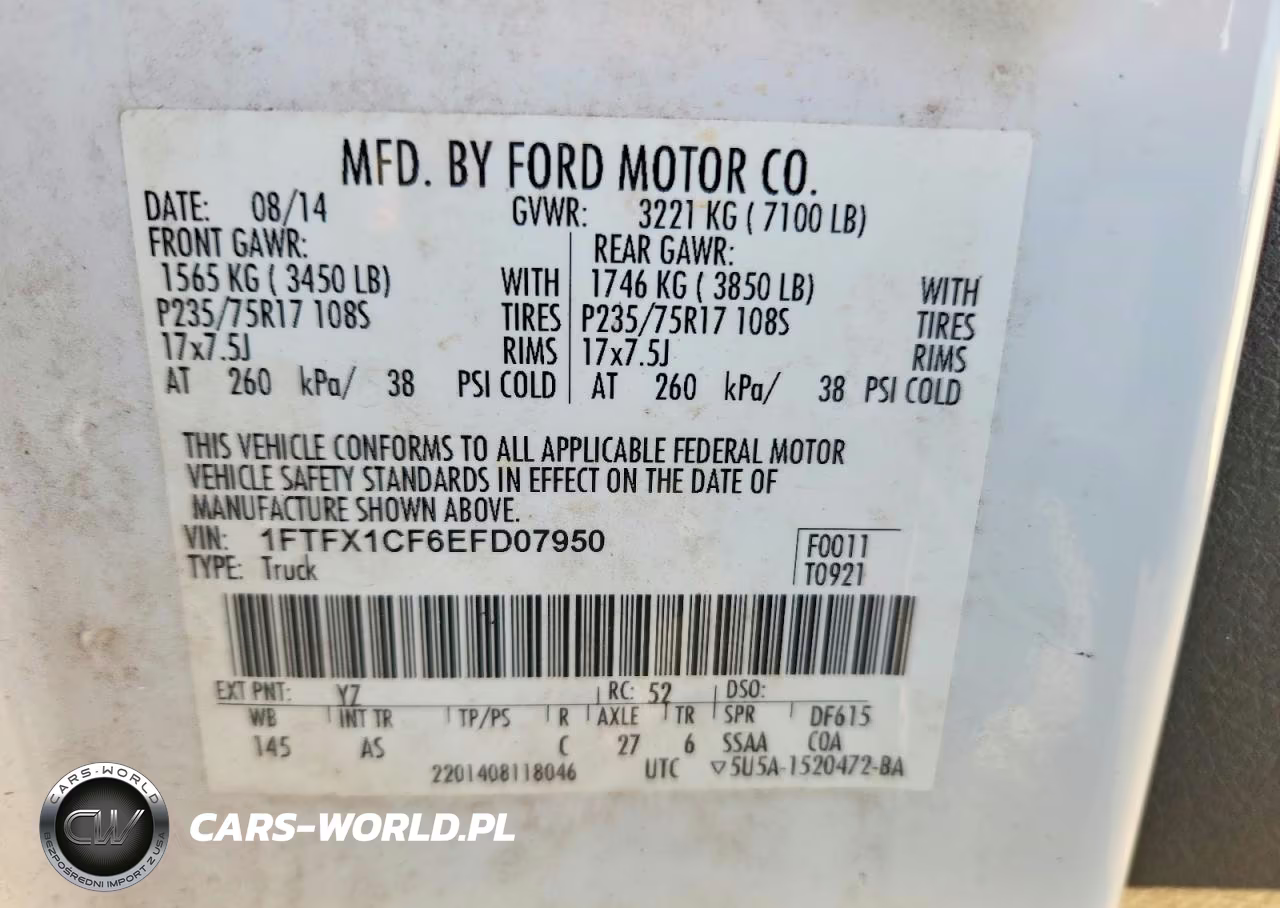 2014 Ford F150 Super Cab VIN:1FTFX1CF6EFD07950 - 12