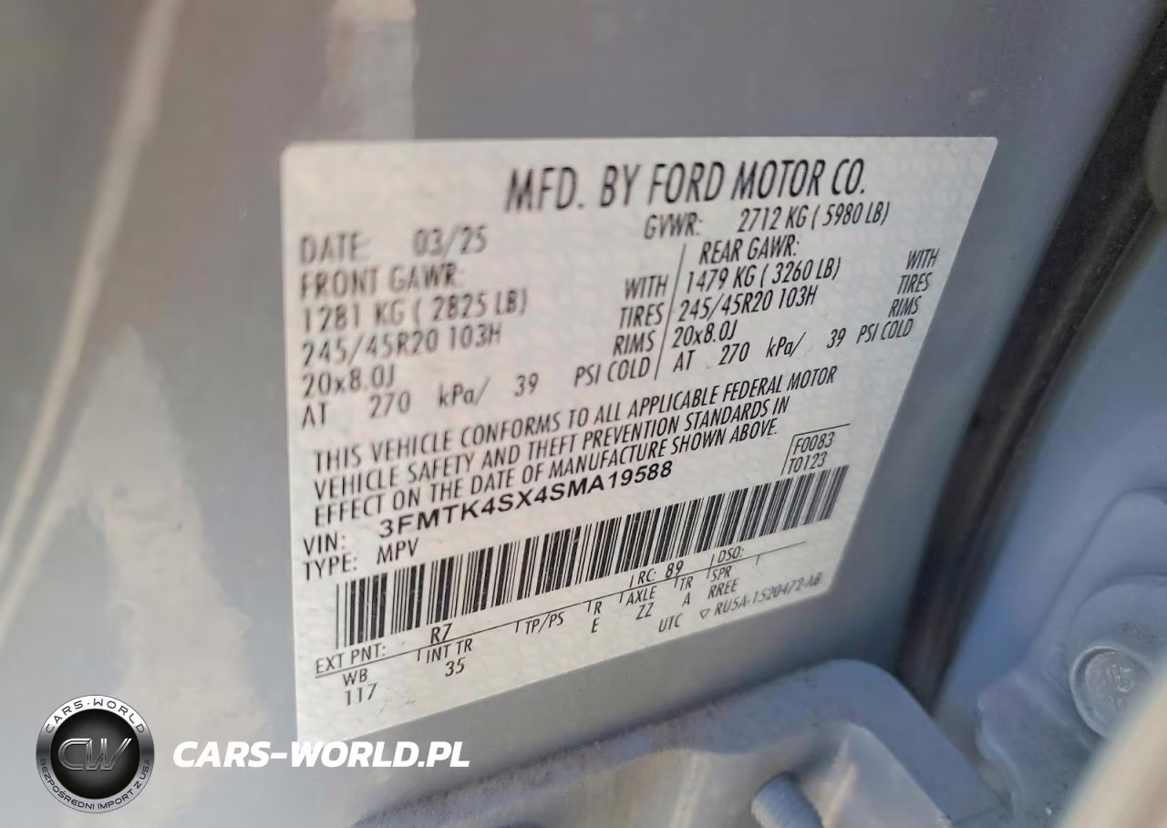 2025 Ford Mustang Mach-E Gt VIN:3FMTK4SX4SMA19588 - 13