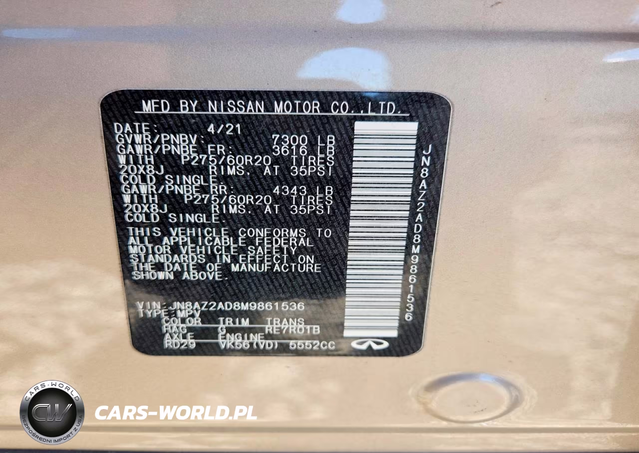 2021 Infiniti Qx80 Luxe VIN:JN8AZ2AD8M9861536 - 13