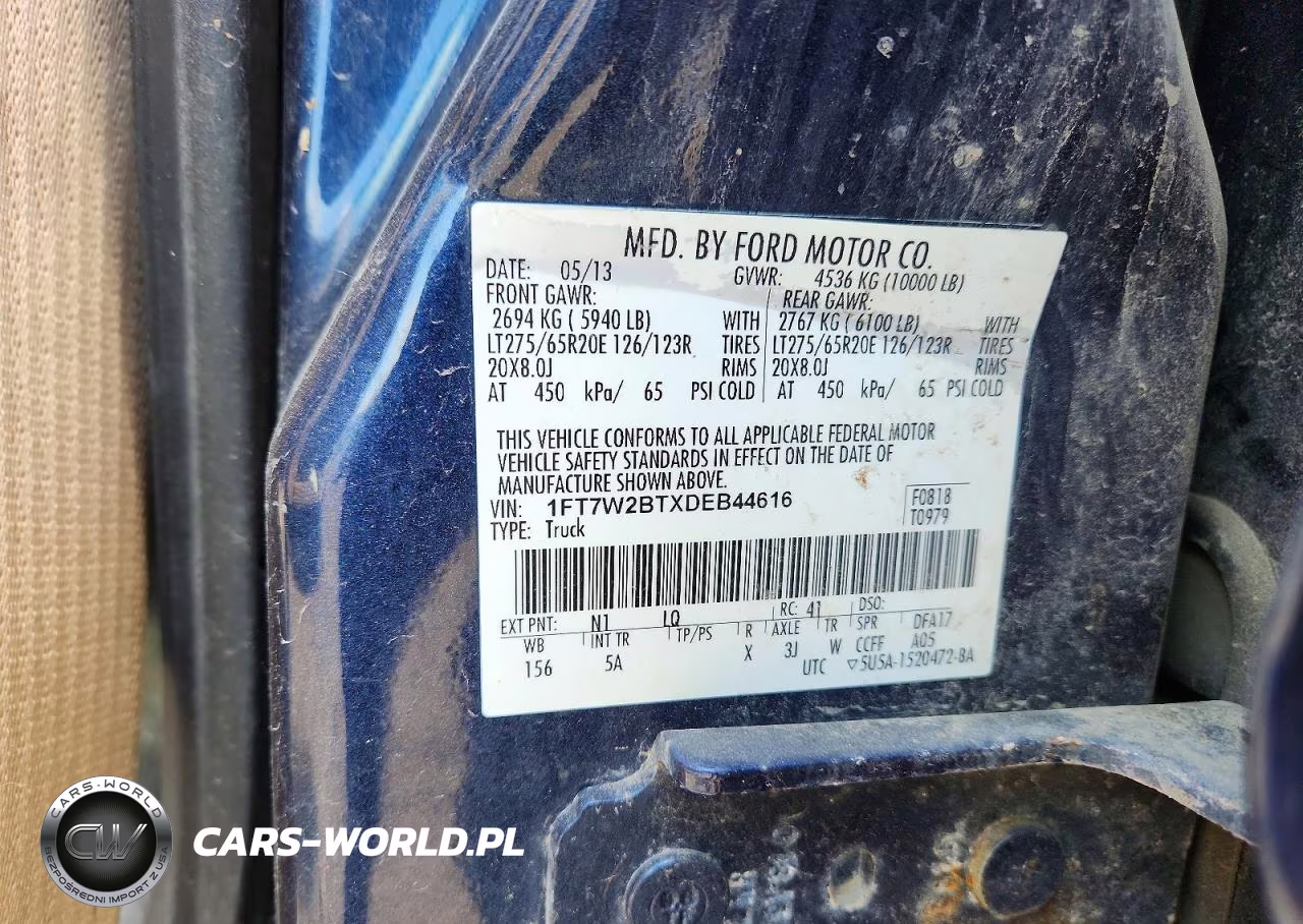 2013 Ford F250 Super Duty VIN:1FT7W2BTXDEB44616 - 12