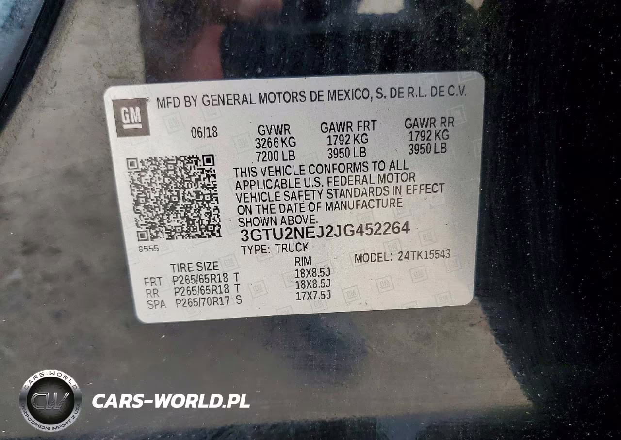 2018 GMC Sierra K1500 Slt VIN:3GTU2NEJ2JG452264 - 12