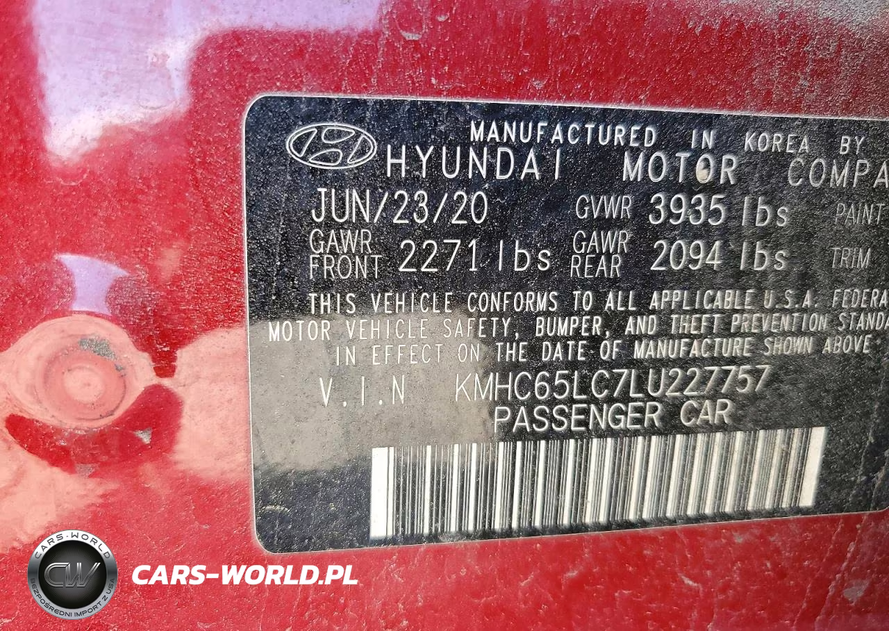 2020 Hyundai Ioniq Blue VIN:KMHC65LC7LU227757 - 12