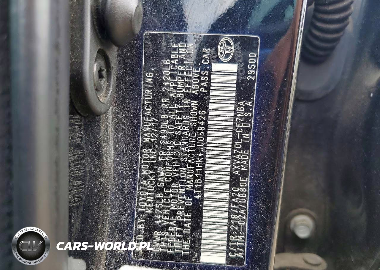 2018 Toyota Camry Le VIN:4T1B11HK4JU058426 - 12