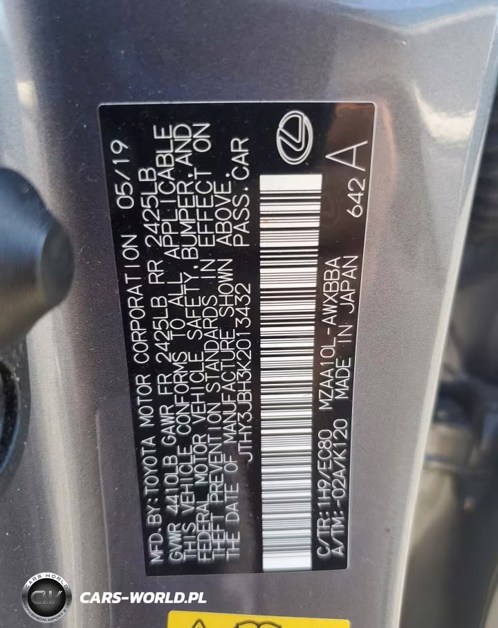 2019 Lexus Ux 200 VIN:JTHY3JBH3K2013432 - 13