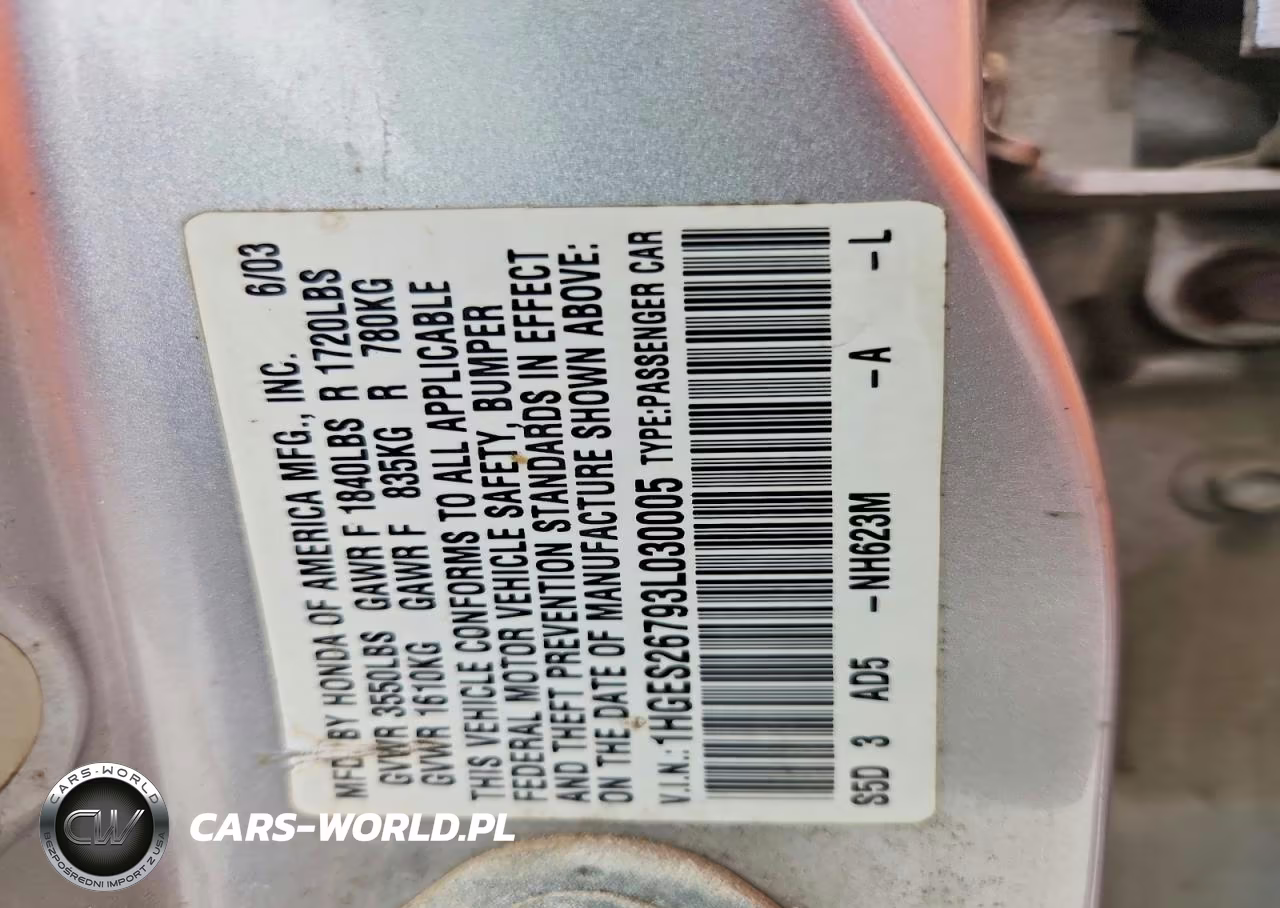 2003 Honda Civic Ex VIN:1HGES26793L030005 - 12