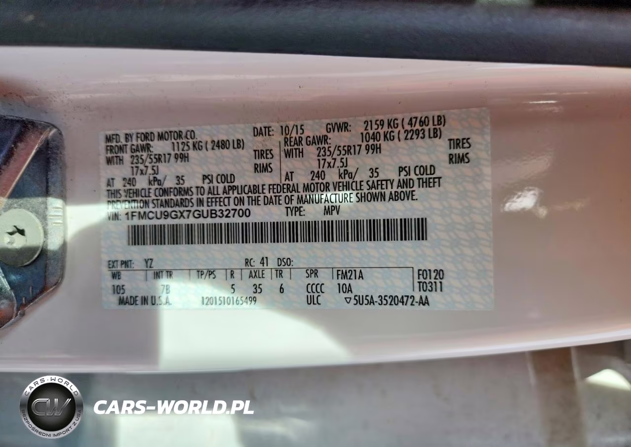 2016 Ford Escape Se VIN:1FMCU9GX7GUB32700 - 13