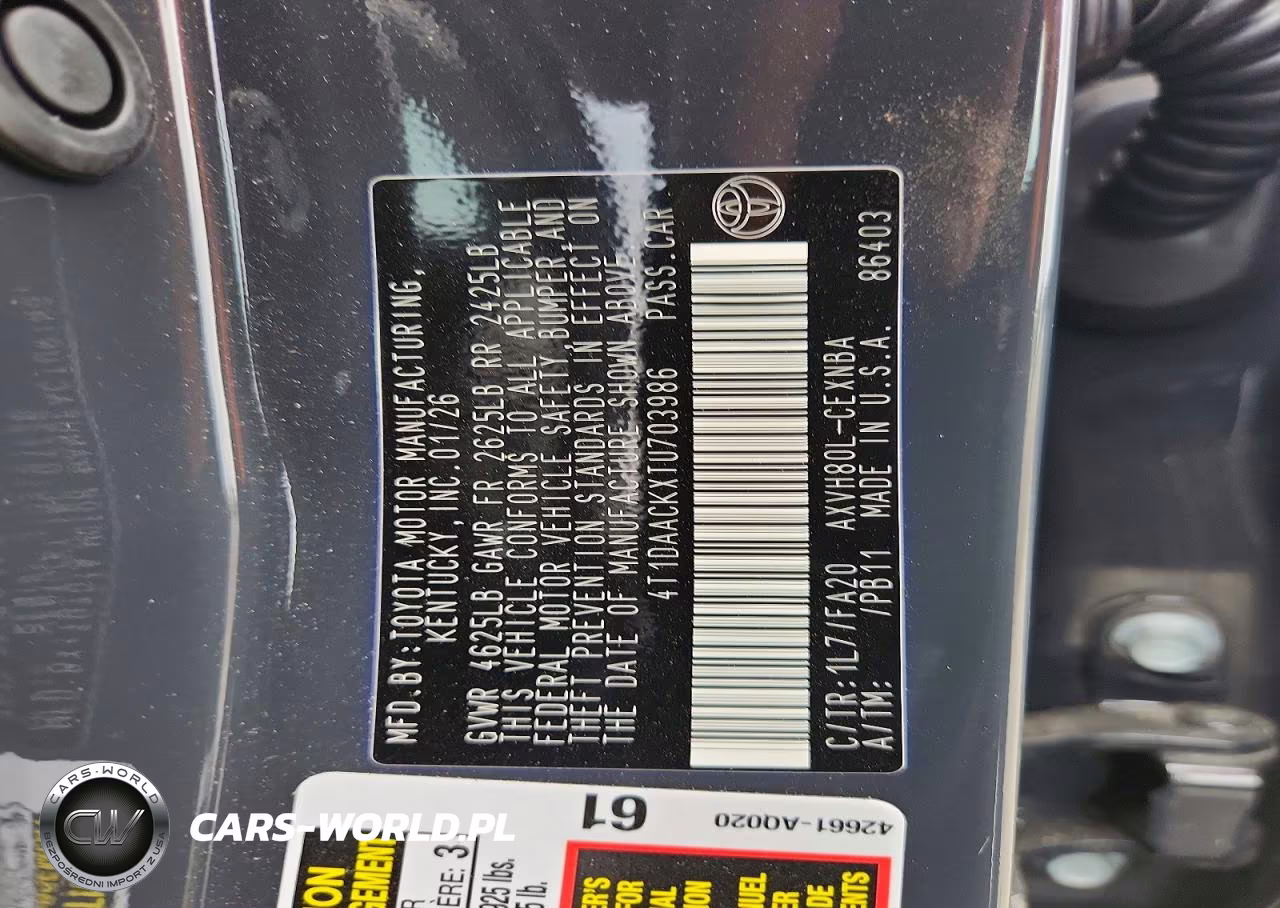 2026 Toyota Camry Le VIN:4T1DAACKXTU703986 - 13