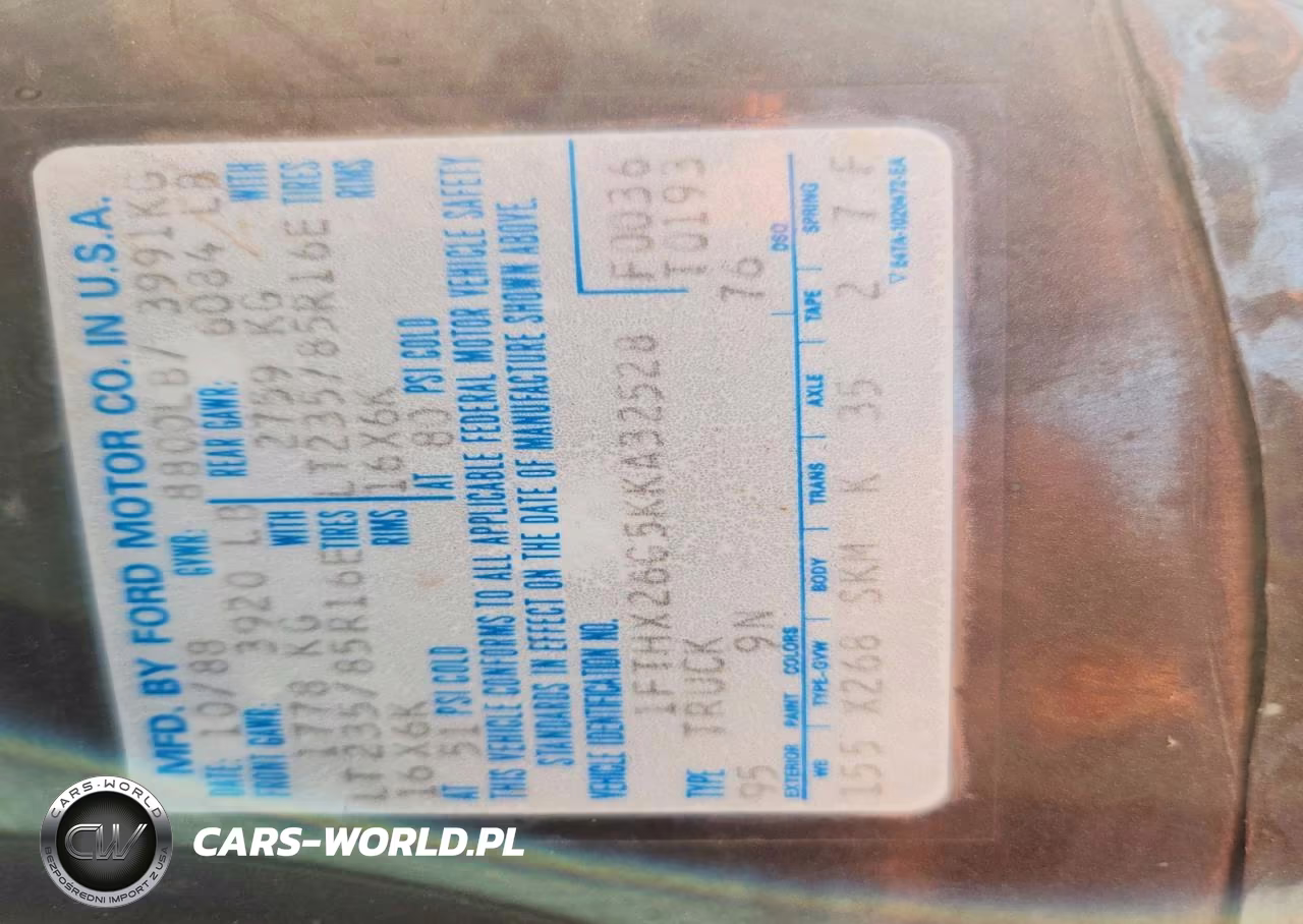 1989 Ford F250 VIN:1FTHX26G5KKA32528 - 12