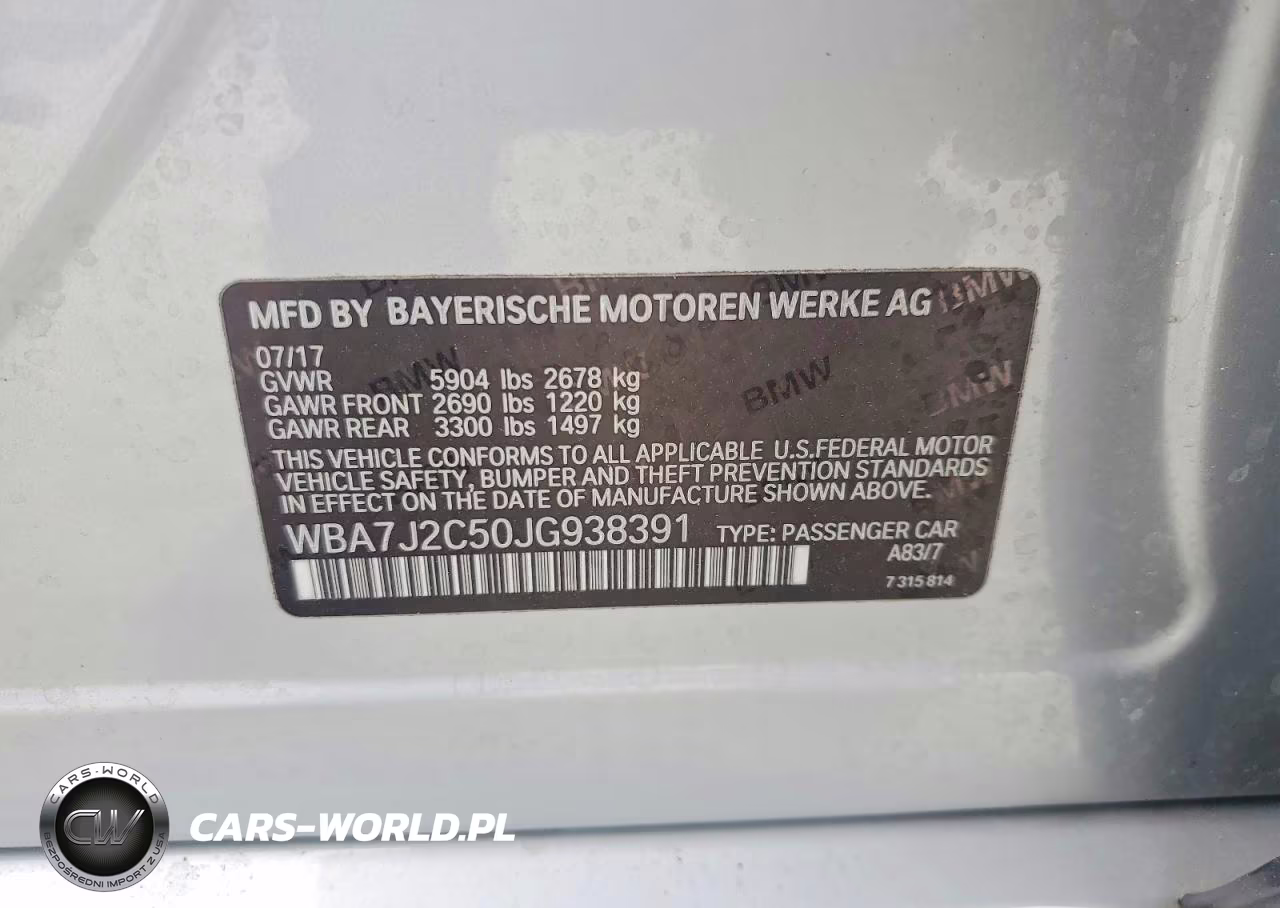 2018 BMW 740 Xe VIN:WBA7J2C50JG938391 - 12