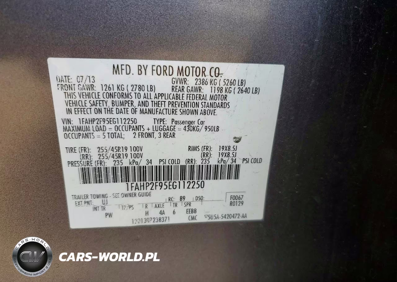2014 Ford Taurus Limited VIN:1FAHP2F95EG112250 - 12