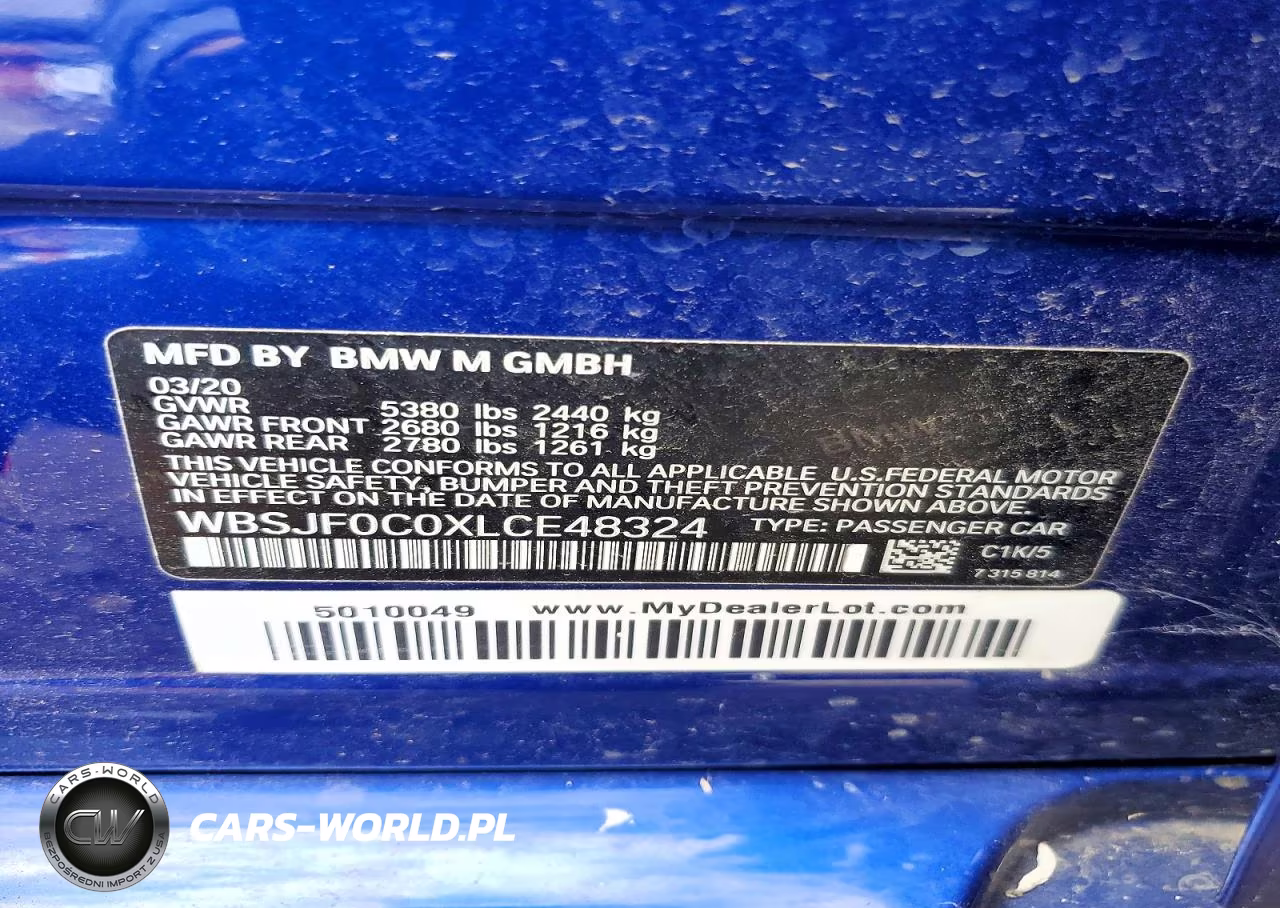 2020 BMW M5 Base VIN:WBSJF0C0XLCE48324 - 12