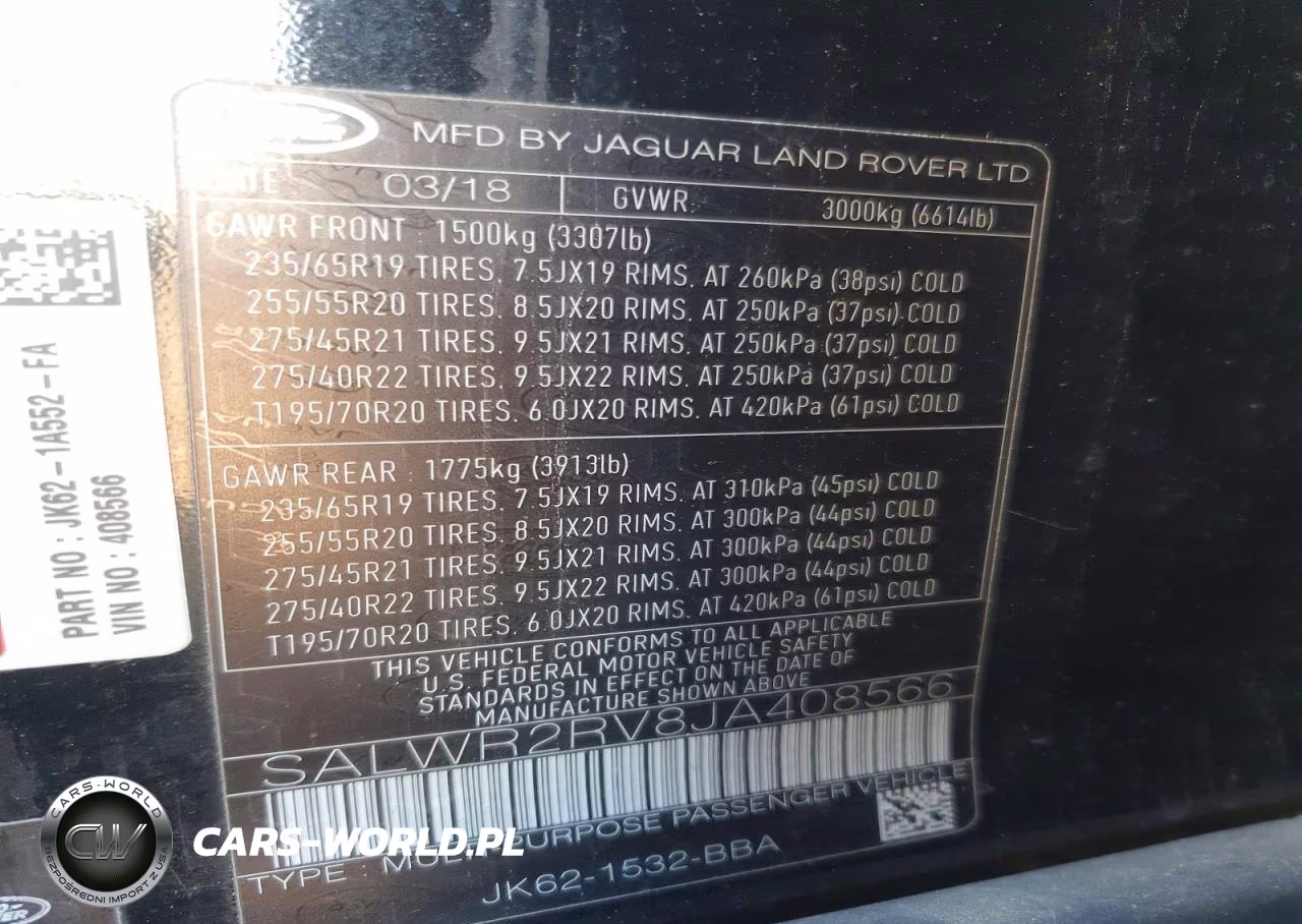 2018 Land Rover Range Rover Sport Hse VIN:SALWR2RV8JA408566 - 12