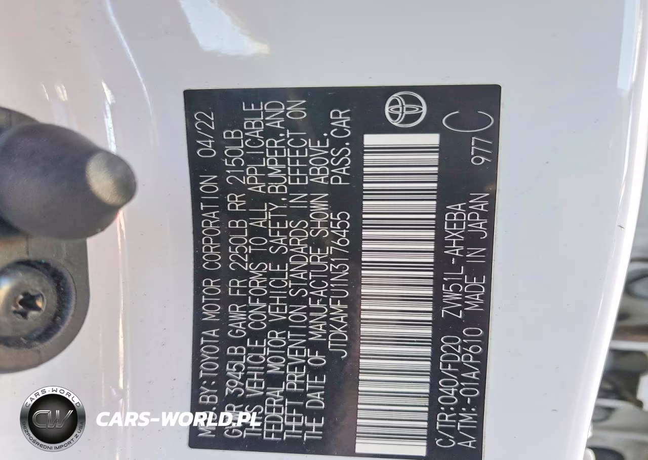 2022 Toyota Prius Le VIN:JTDKAMFU1N3176455 - 13