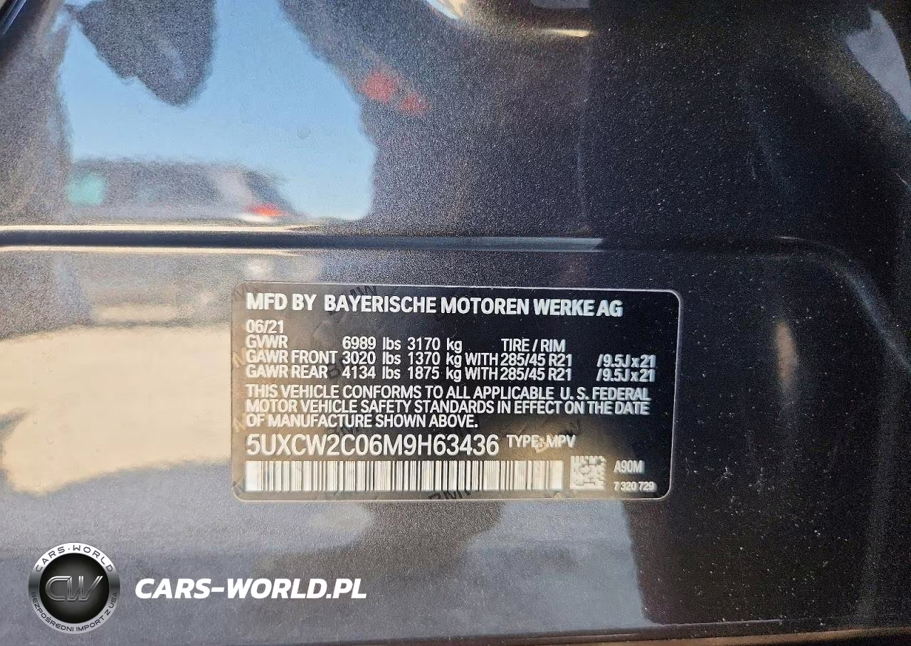 2021 BMW X7 xDrive40I VIN:5UXCW2C06M9H63436 - 13