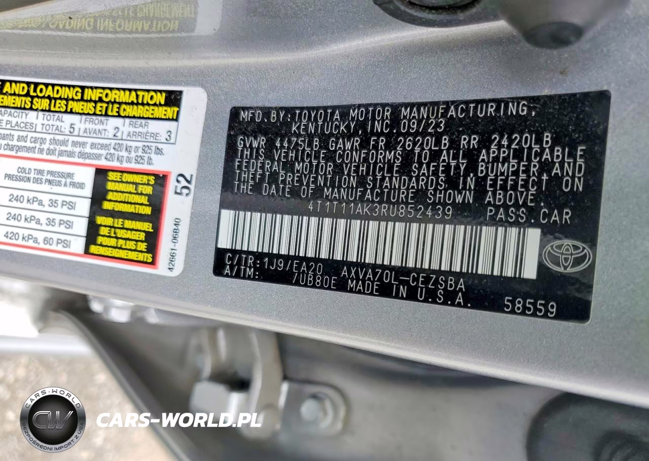 2024 Toyota Camry Se VIN:4T1T11AK3RU852439 - 13