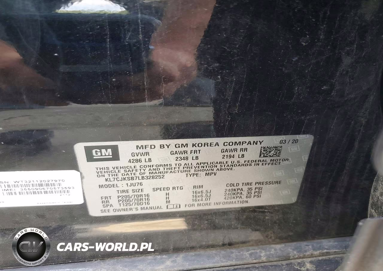 2020 Chevrolet Trax Ls VIN:KL7CJKSB7LB328252 - 13